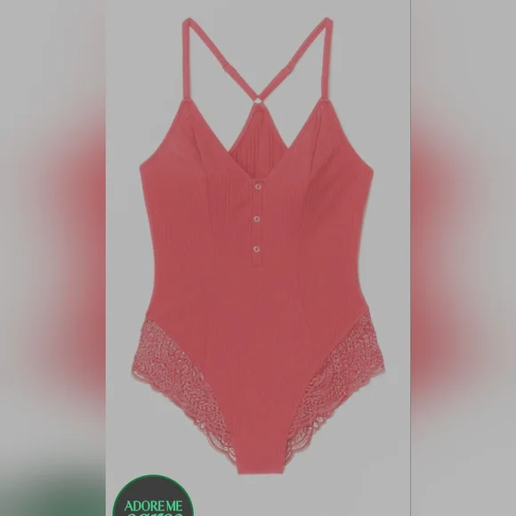 NWOT, Adore Me Pink Bodysuit size Med - Picture 4 of 10